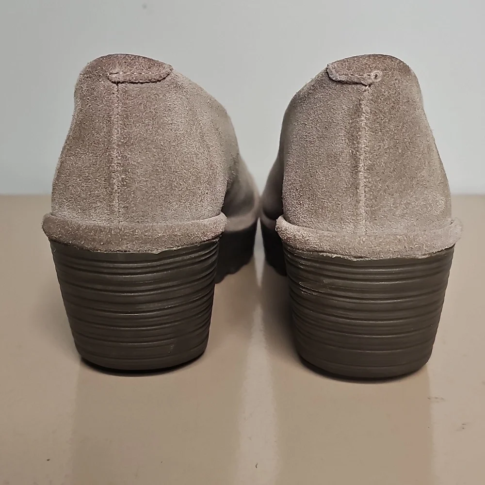 Fly London Yaz Grey Suede Wedge Heels Size 7.5/38 - Picture 3 of 11